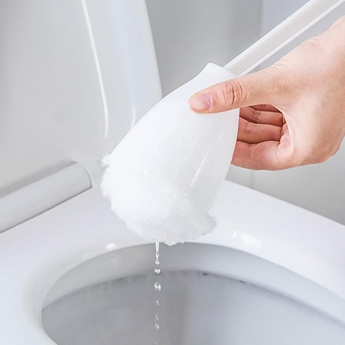 Abaodam Toilet Brush with Soft Bristles 15.35 Inch Ergonomic Handle Bathroom Cleaning Brush for Stubborn Stain Removal and Hygienic Toilet Maintenance