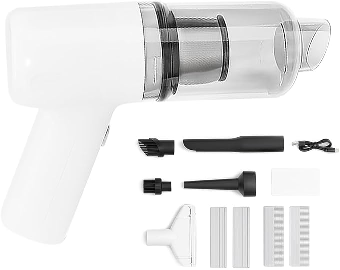 PAKEWAY Handheld Pet Hair Removal Vacuum, Pet Hair Removal Tool, Cat and Dog Hair Remover, Double Filtration, for Furniture, Couch, Carpet, Clothing and Bedding