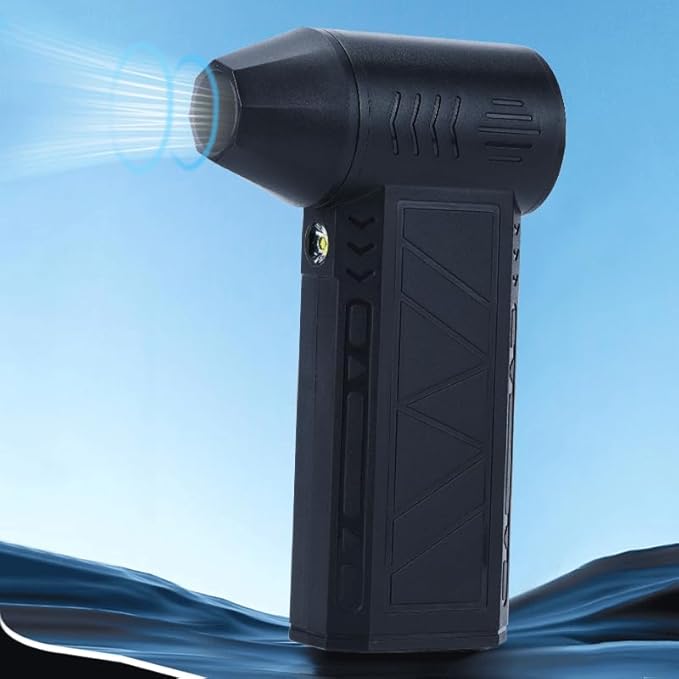 3-in-1 Cordless Blower Vacuum with LED Light, 130,000 RPM Turbo Fan, Type-C Charging for Car Detailing, Keyboard/PC Cleaning, Pet Hair, Leaf Blowing, Home & Car Use