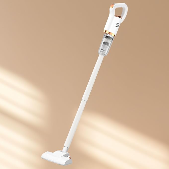WGFOIP Powerful Cordless Vacuum Cleaner, Quiet Rechargeable Stick Vacuum Electirc Broom Dust Catcher for Pet Hair, Carpet
