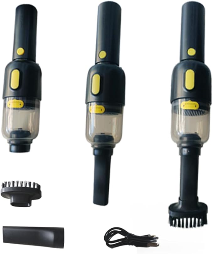 X9 Pro Cordless Car Vacuum Cleaner, Handheld Portable Mini Vacuum with Strong Suction, Type-C Fast Charging, Ideal for Auto Interior, Home Desk, Keyboard, Pet Hair (Black)