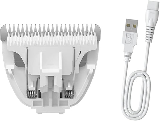 Founouly Upgrade Your Pet Grooming Game Professional Replacement Blades and Charging Cord - Safe, Sharp, and Easy to Use