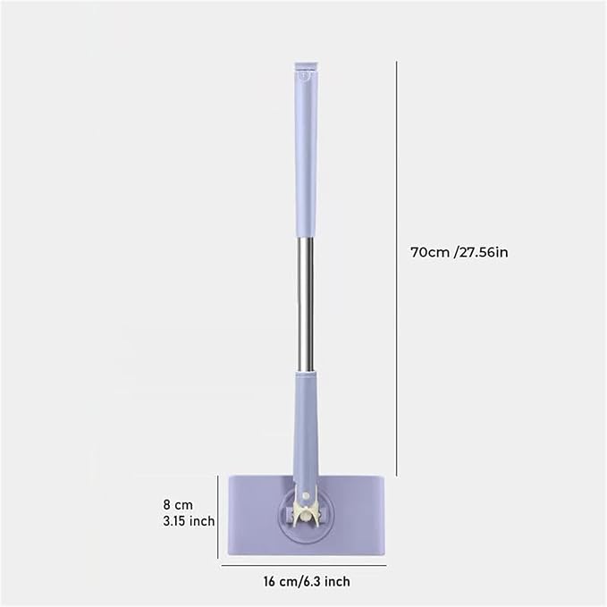 Convenient Cloth Changing Mini Mop + Magic Cleaning Cloth*6, Zero Touch Snap Grip Mini Mops for Wet & Dry Cleaning, Lightweight Snap for Corners (36in - W + Cloth*6)