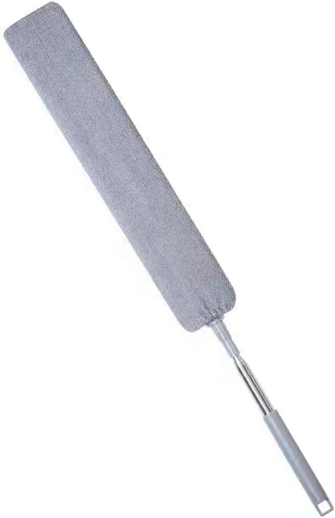 TopHomer 1 PieceRetractable Gap Dust Cleaner Brush with Washable and Removable Duster Cloth for Cleaning Under Appliances Furniture Couch Fridge (Grey)