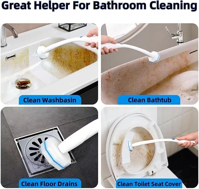 Ganliving 50 Count Toilet Brush Refills,Toilet Refill Pads,Disposable Toilet Brush Heads Compatible with Most Toilet Wand Refills for Home and Bathroom Cleaning