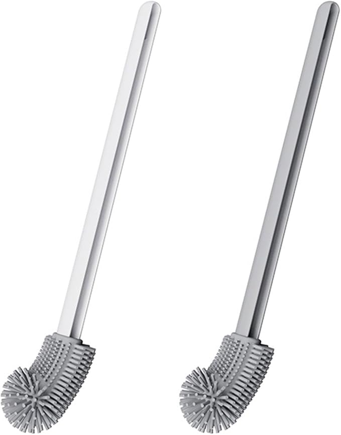 Bendable Silicone Toilet Brush, Flexible Head for | Ergonomic Grip, Bowl Replacement Tool