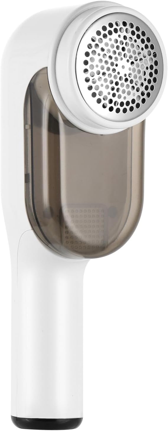 OKAKA Rechargeable Electric Fabric Shaver Lint Remover with LED Display, Sweater Shaver 2- Speed to Remove Fuzz and Pill for Clothes, Furniture, Couch and Blanket(White)