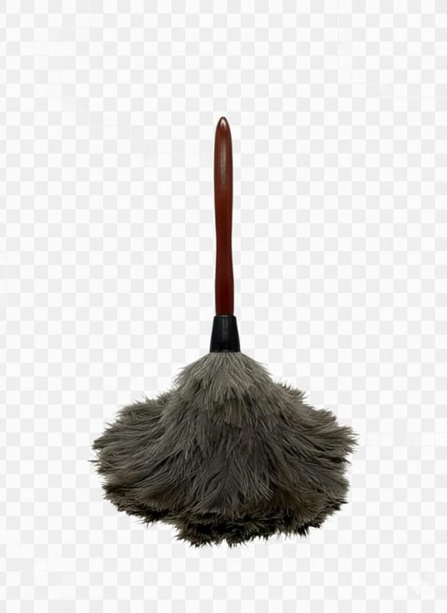 AAYU Feather Duster (36cm) 14.5 inch for Home Cleaning | Soft-Feather Moping and car dusting| Eco-Friendly Genuine Ostrich Dusters with Wooden Handle Easy to Clean Reuse