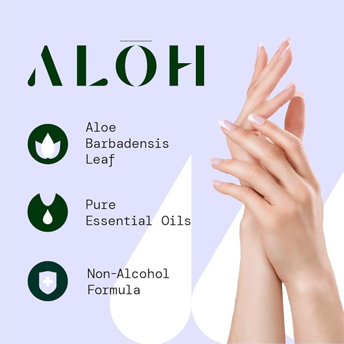 ALŌH Skin- Softening Sanitizing Hand Wipes – Lavender Rosewood + Aloe- 4 boxes of 20ct Individually Wrapped Wipes (80 Wipe)