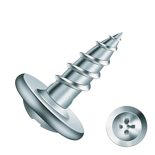 #8 x 1/2" Wood Screw 100Pcs Alloy Steel Standard Thread Truss Head Fast Self Tapping by SG TZH