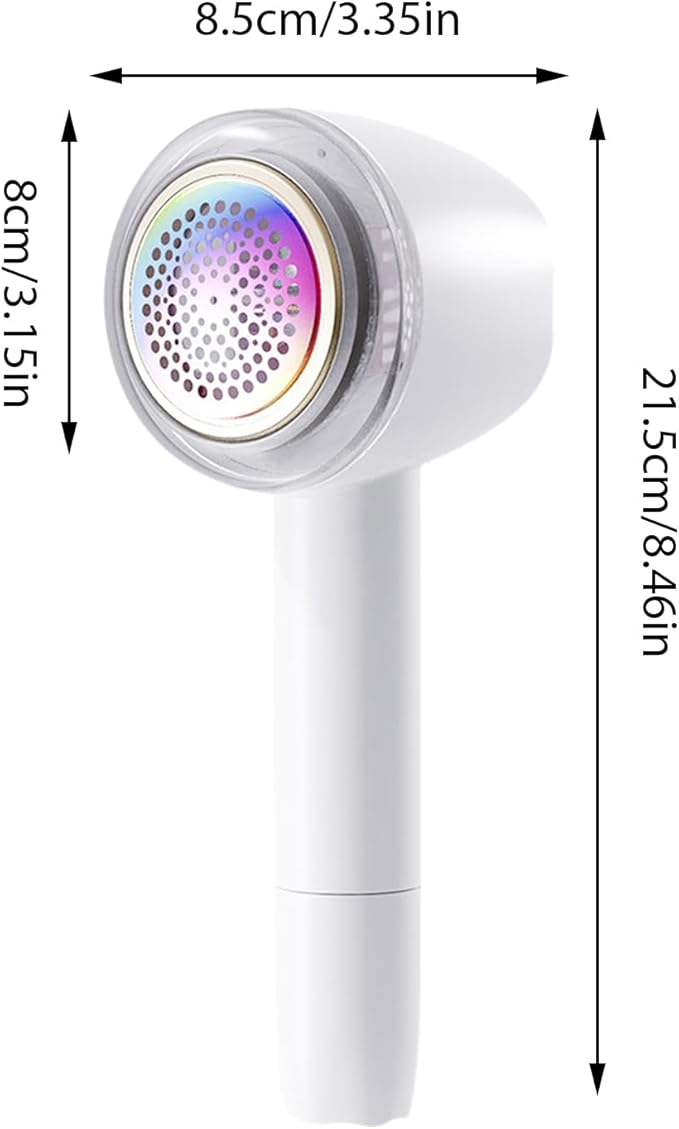 Fabric Lint Shaver, Clothes Fuzz Shaver, USB Powered Shaver and Lint Brush 2 in 1, Laundry Supplies to Remove Fuzz, Lint Balls, Pills On Clothes, Sweater, Seat Mat, Sofa, Furniture, Bedding (White)
