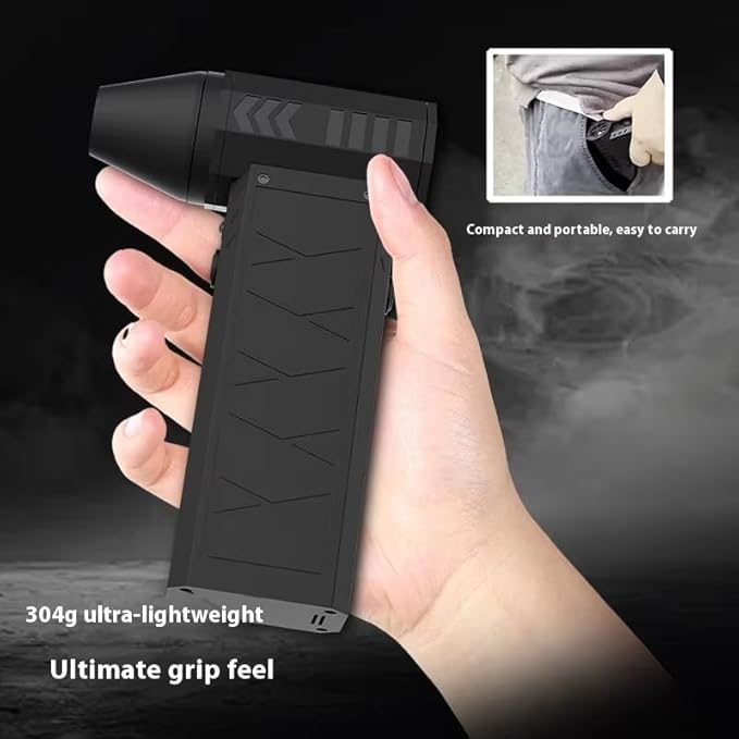 Compressed Air Duster-130000RPM Powerful Electric Air Duster with LED Light, 4 Gear Adjustable-Durable Blower -Rechargeable Cordless Duster for PC, Keyboard, Car, Outdoor, Home and Leaves Clearing