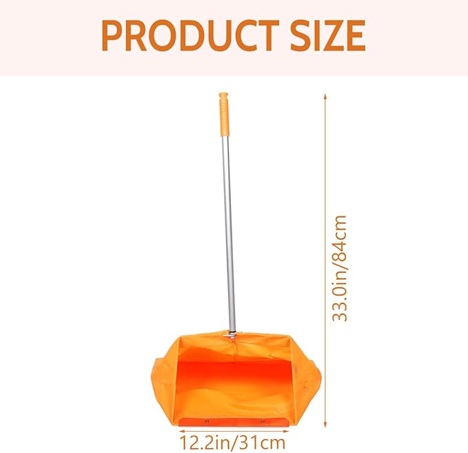 Cabilock Windproof Trash Grabber with Dustpan 33 Inch Outdoor Garbage Bag Holder for Home Garden Cleanup Tool with Strong Clamp and Easy Waste Pickup