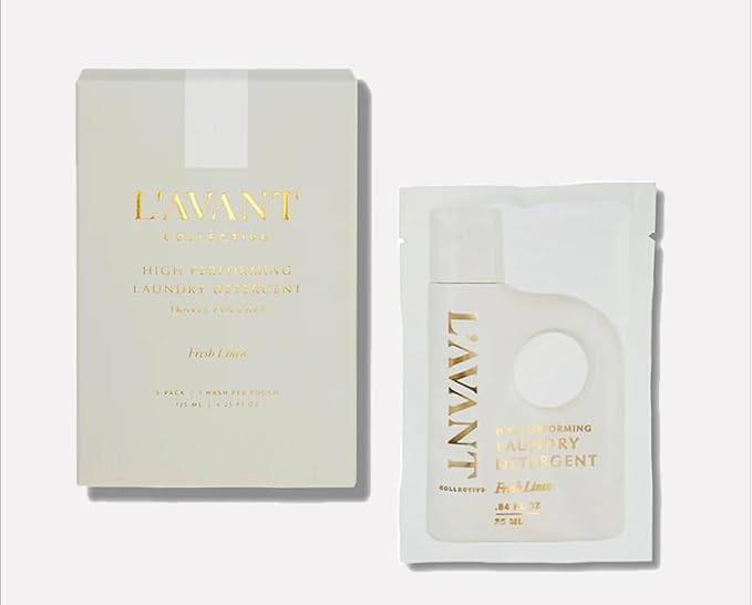 L'AVANT Collective Laundry Detergent Soap, Ultra Concentrated Liquid, Odor Defense, Eco-Friendly, Travel Size 0.84 Fl Oz, Pack of 5