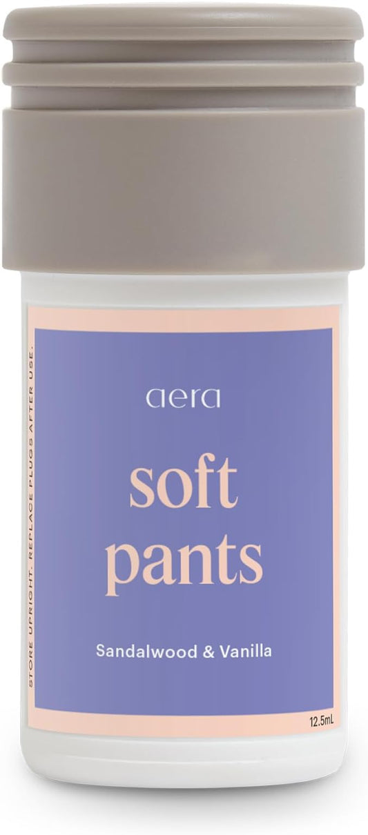 Aera Mini Soft Pants - Essential Oil for Home – Warm and Cozy MoodBoost Fragrance - Notes of Sandalwood and Vanilla - Scent Refill - Capsule Size Works with Mini Diffuser