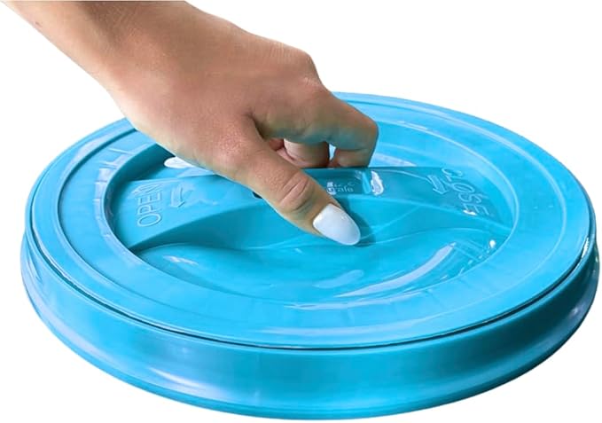 House Naturals 2 Gallon Food Grade - BPA Free Made in USA Buckets Lime Color pails with Screw On Gasket Lids (4, Lime - Aqua lids)