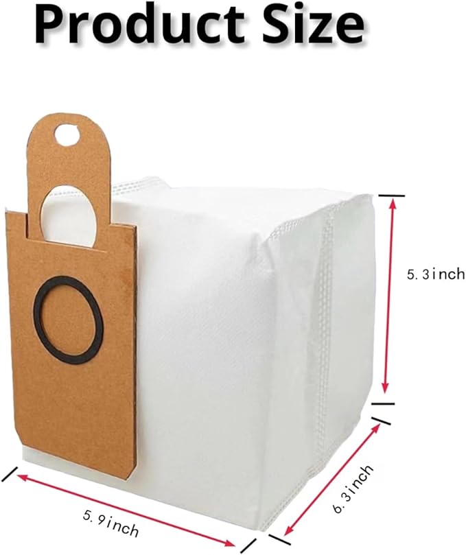 10 Pack Dust Bags Replacement for iHome AutoVac Nova Self Empty iHRV6 iHRV11 iHRV14 Robot Vacuum Bag Parts Accessories (Not Fit Nova S1 Pro)