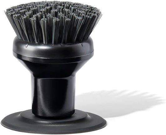 Ionic Palm Brush, Magnetized to Stand Upright, Stainless Steel with Replaceable Head, Onyx/Black