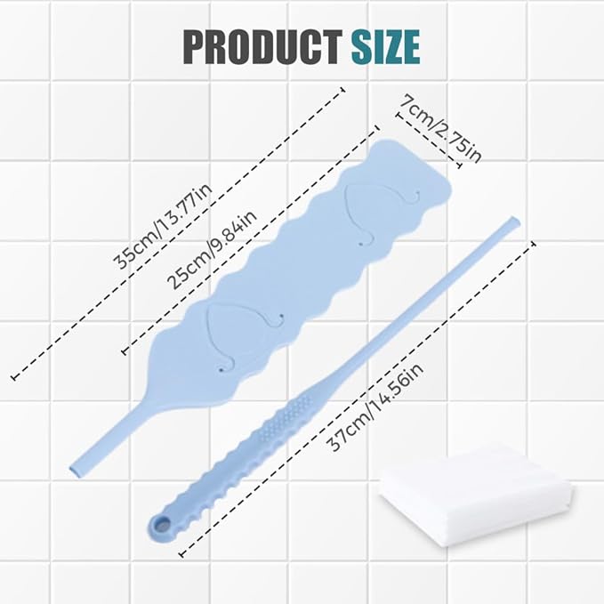 2 Pcs Bendable Gap Dust Cleaner, White Bendable Microfiber Duster for Household, Long Handle Flat Duster for Under Appliances, Crevice Cleaning Tool with Nonwoven Fabric (2pcsWhite)