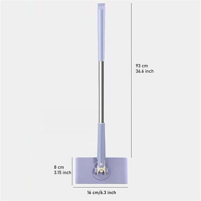 Convenient Cloth Changing Mini Mop + Magic Cleaning Cloth*6, Zero Touch Snap Grip Mini Mops for Wet & Dry Cleaning, Lightweight Snap for Corners (36in - P + Cloth*6)