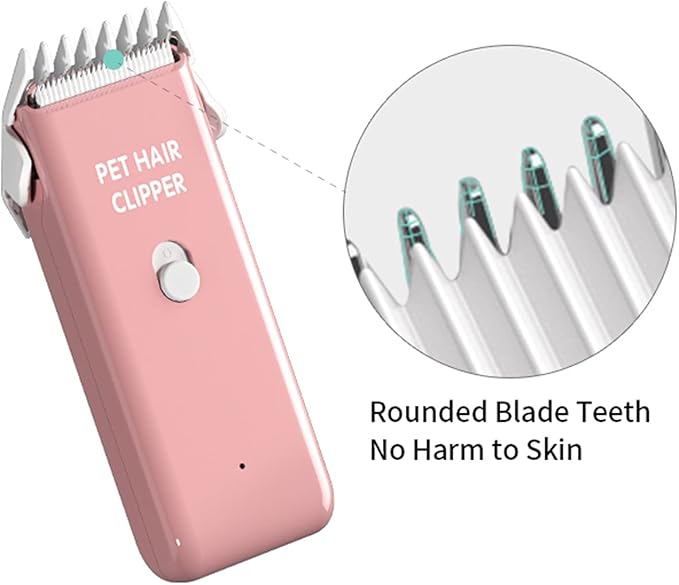 Grimgrow Dog Cat Home Hair Waterproof Clipper Portable Electric USB Rechargeable Pet Grooming Tools Low Noise Shaver Cordless Trimmer for Small and Large Pets