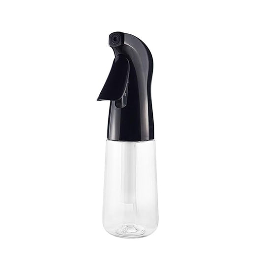 Spray Bottle for Hair (6.8OZ /200ML) Continuous Ultra Fine Mist Sprayer for Hair, Salons, Barber, Plants, Skin Care, Cleaning Black