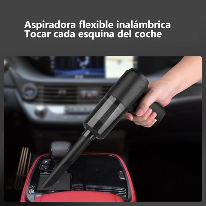 BGGJJ Car Vacuum Portable Cordless, Handheld Vacuum Cordless with 30Mins Rechargeable Battery, 90W High Power, Small Handheld Vacuum Cleaner for Car, Home, Pet Cleaning,Office. (ImageColor)