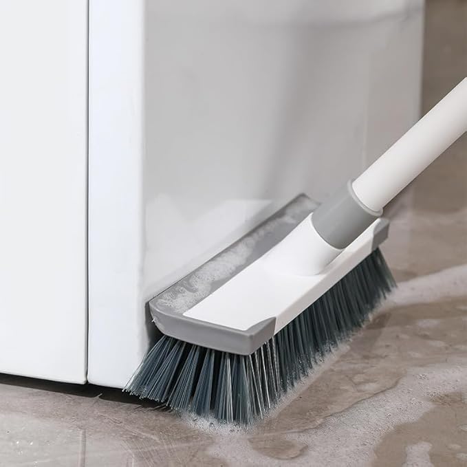 Telescopic Floor Brush with Long Handle, Adjustable Gap Cleaning Tool for Bathroom, Tile, Corner, Wall with Hard Bristles