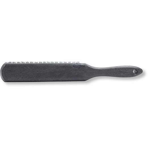 SPARTA Handheld Soft Counter Brush 8 Inch Bristle Span, Multi-Use Dust Brush with 5 Inch Handle for Tables, Countertops, and Delicate Surfaces, Polyester, Black