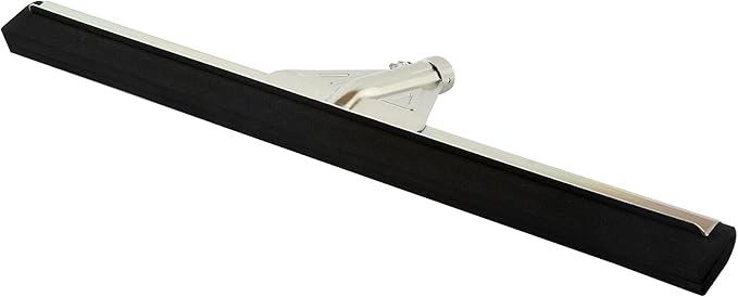 Restaurantware-SQUEEGEE ONLY: Clean Tek Professional 21.75 Inch Floor Squeegee, 1 Broom With Double Rubber Blade - Handle Sold Separately, Heavy-Duty, Steel Wiper For Concrete Floor
