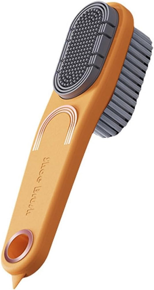 Long Handle Multifunctional Double-Sided Shoe Brush, no Damage to Shoes, no Shedding of Hair, Strong Stain Removal. Suitable for Cleaning Various Shoes and Clothes.RPS-IND