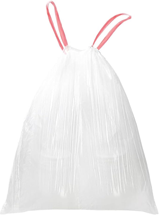 1.2 Gallon Small Trash Bags Drawstring, Mini Garbage Bags, 88 Count, 1.14Mil Thickness, 3.8g/pcs, 38 * 41cm, Unscented, Clear