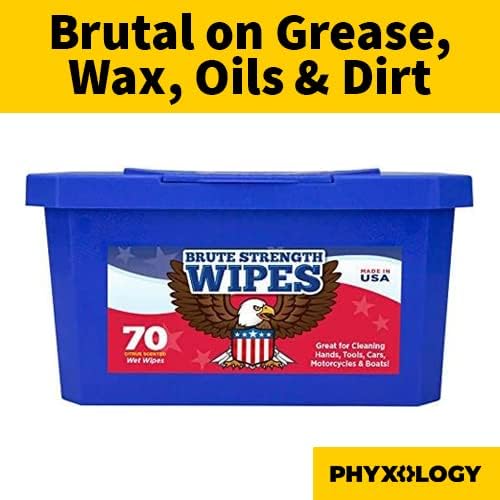 Extra Strong, No-Rinse Wet Wipes 140 Pack by Nova Supply. Cuts Grease from Hands, Tools and Work Surface Quickly with No Residue. Heavy Duty, Textured Shop Towels. Big, Citrus Scented Bucket of Rags
