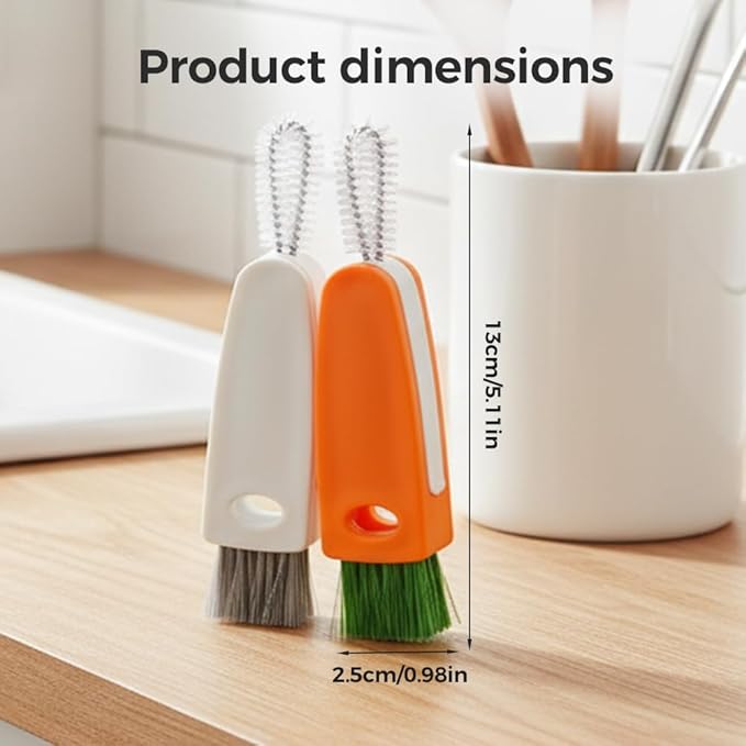 Upgrade 3 in 1 Cup Lid Cleaning Brush Set, 2025 New 12PCS Multifunctional Bottle Crevice Portable Cup Lid Cleaning Brushes, Crevice Cleaning Brush, Home Kitchen Crevice Brush Tools (4)