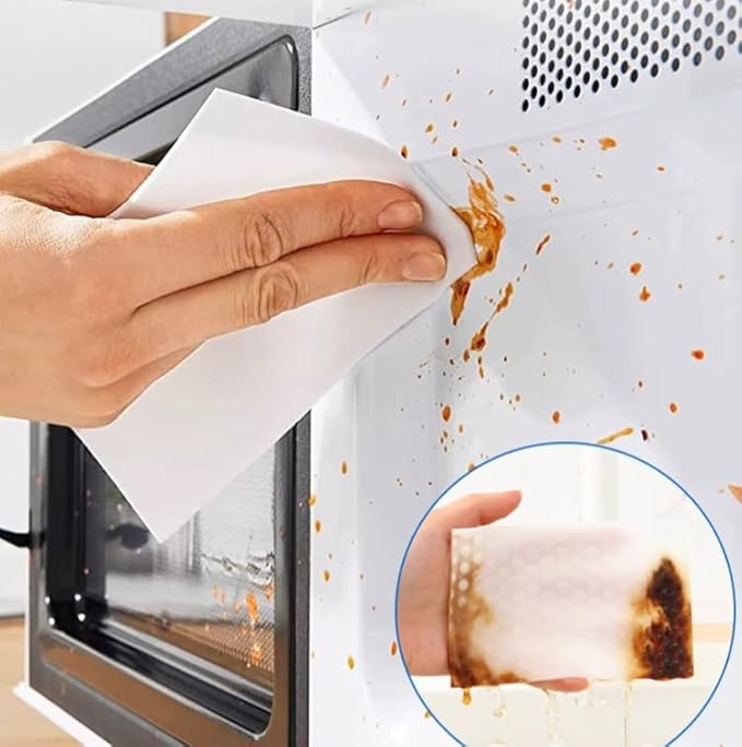 Magic Sponge Eraser Sheets, 52Pcs All-Purpose White Melamine Sponge Convex Point Disposable Magic Cleaning Wipes for Furniture Kitchenware, Hard-to-Reach Places, Shoe