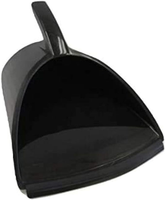 HandyPan Heavy Duty Dustpan, Black - Large Dust Pan Made in the USA with Tight Seal Lip to Keep Dust, Dirt, Debris In-Great for Home, Shop, Garage, Use-Stackable, Standing Dustpan for Wet or Dry Tasks