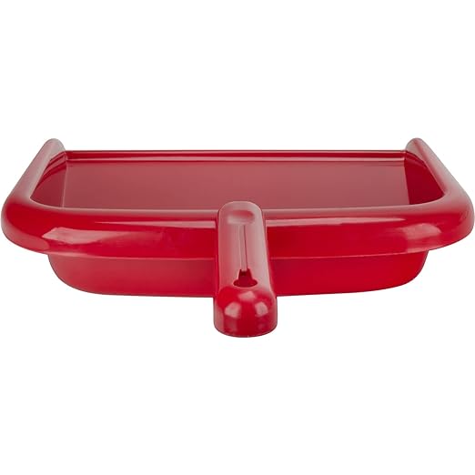 SPARTA Large Handheld Dustpan with Hanging Hole, Heavy-Duty Plastic Dustpan with Wide Lip for Countertops and Surfaces, Plastic, 10 Inches, Red, (Pack of 12)