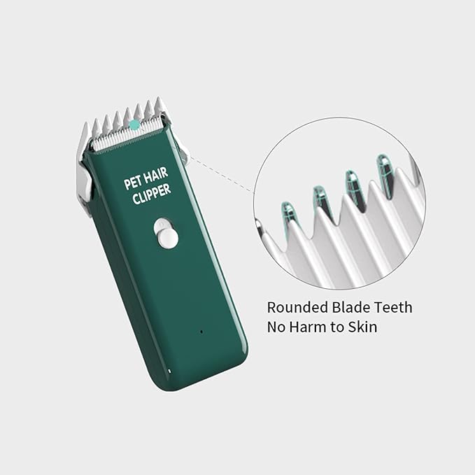 Grimgrow Dog Cat Home Hair Waterproof Clipper Portable Electric USB Rechargeable Pet Grooming Tools Low Noise Shaver Cordless Trimmer for Small and Large Pets