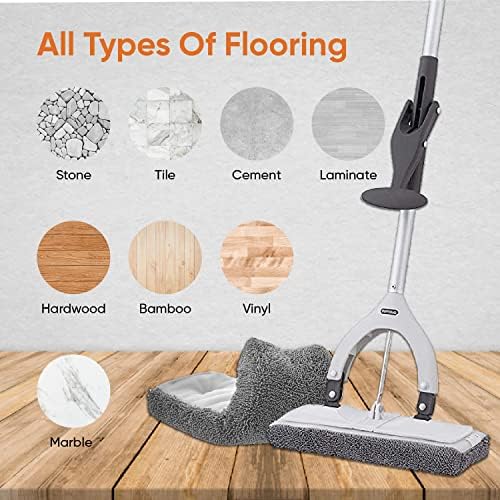 Superio Microfiber Mopping Head Replacement for Self-Wring Miracle Mop, Microfiber Cleaning Pad, Refill, Self Wringing Mop