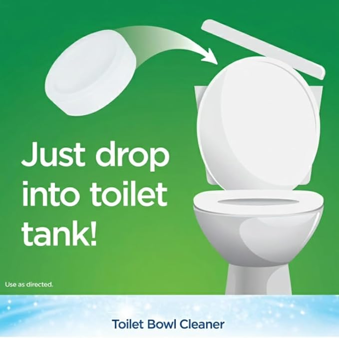 Ultra Clean Toilet Tank Tablets – Long-Lasting Freshness & Stain Prevention – Easy Drop-In Toilet Cleaner Tablets – 6 Count