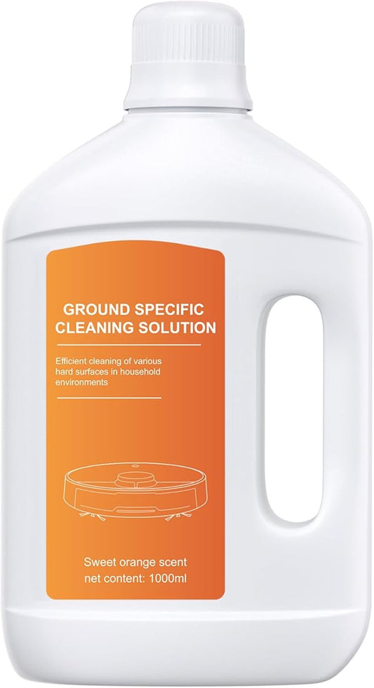 Nukisa Orange Floor Cleaning Solution 1L Compatible with Dreame Wet & Dry Vacuum and Robot， Residue & Streak Free,Suitable for All Robot Vacuum Cleaners and Wireless Wet Dry Dual-Use Vacuum Cleaners
