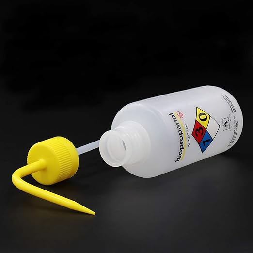 Isopropanol Narrow Mouth Wash Bottles, 3pcs of Vol.500ml, LDPE Material, WBI500-003
