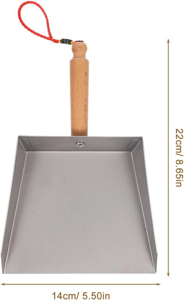 Healeved Stainless Steel Dustpan Mini Small Metal Dust Pan for Desktop Cleaning Kitchen Tabletop 3.38 X 2.15 X 0.61 Inch Silver