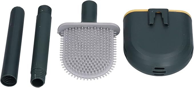 KJAOYU Silicone Toilet Brush,Wall-Mounted Toilet Brush Drying Holder Set - with Detachable Handle Cleaning Tool for Home Hotel Bathroom - Orange(Green)