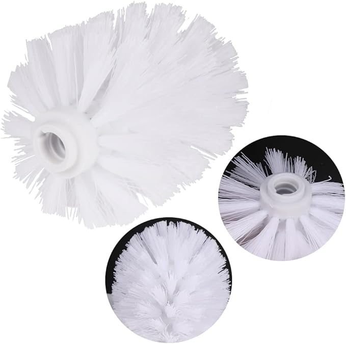 2Pcs Toilet Brush Replacement Head Cleaning Tool, Suitable for Brush rods with a Diameter of 12mm, White