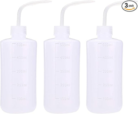 3 PCS Tattoo Bottle Squeeze Wash Bottle Convenient Green Soap Supply Wash Tattoo Accessories (500ml)