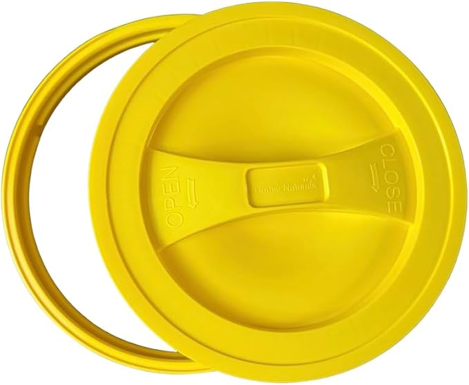 House Naturals 2 Gallon Food Grade - BPA Free Made in USA Buckets Lime Color pails with Screw On Gasket Lids (5, Lime - Yellow lids)