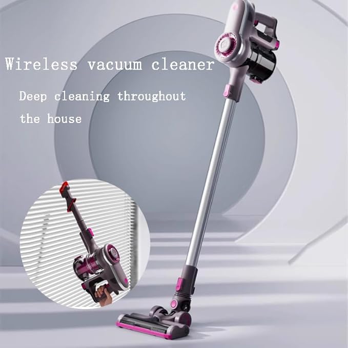 Half Scale Cordless Vacuum Cleaner, Lightweight Stick Vacuum with Powerful Suction, Runtime, Self-Standing, Rechargeable Vacuum Cleaners for Home Hardwood Floor Carpet Pet Hair 2500mAh Battery
