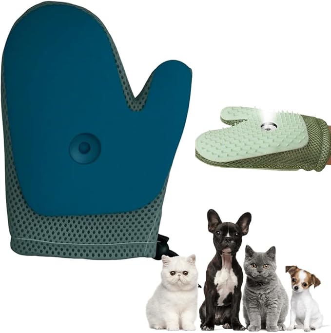 Auiepet 2025 New Pet Hair Removal Glove, Upgrade Electrostatic Pet Grooming Gloves for Cats and Dogs, Efficient Cat Gloves