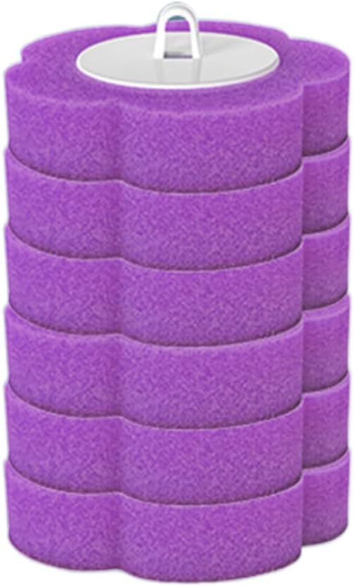 Disposable Toilet Brush, Toilet Brush Holder, Compact Wall Mounted DisposableToilet Cleaning System for Modern Bathrooms, Hygienic Toilet Cleaner for Families (Lavender Scent- 6PCS)
